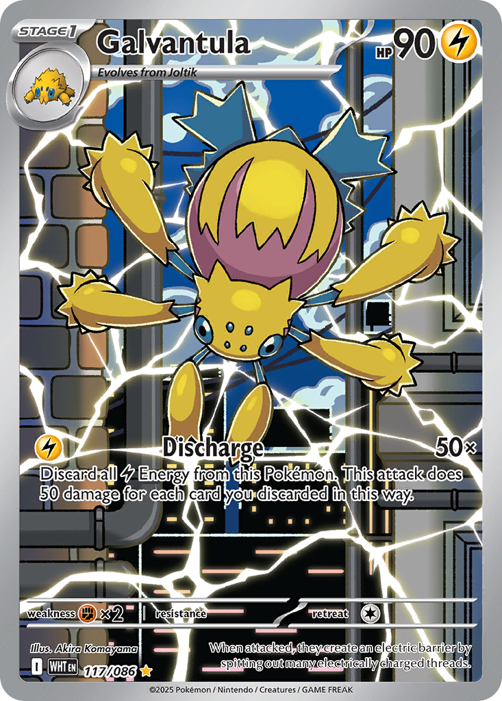 Galvantula 117 White Flare Pokémon card