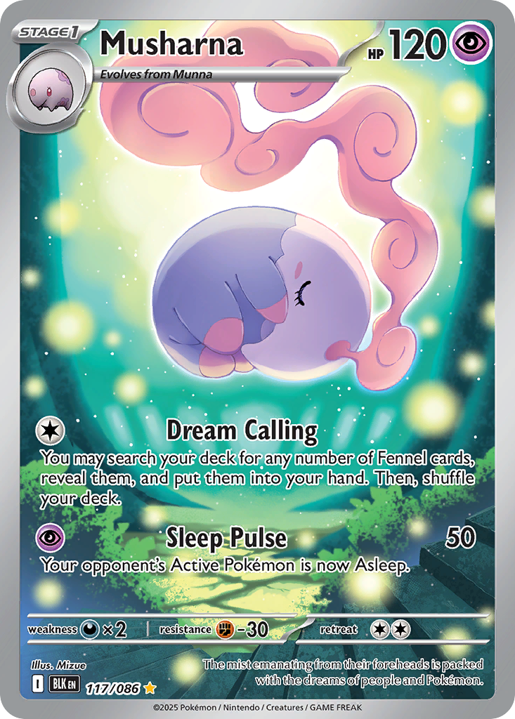 Musharna 117 Black Bolt Pokémon card