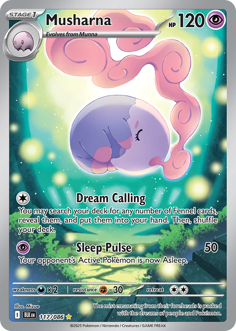 Musharna 117 Black Bolt Pokémon card