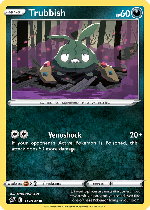 Trubbish 117 Rebel Clash Pokémon card