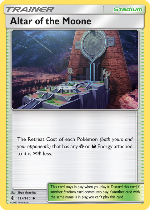 Altar of the Moone 117 Guardians Rising Pokémon card