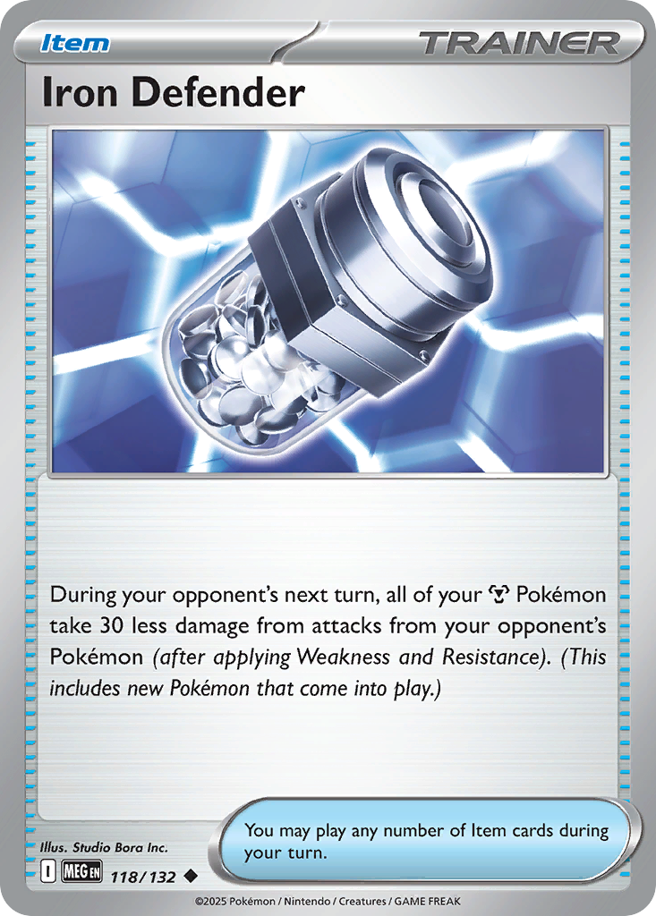 Iron Defender 118 Mega Evolution Pokémon card