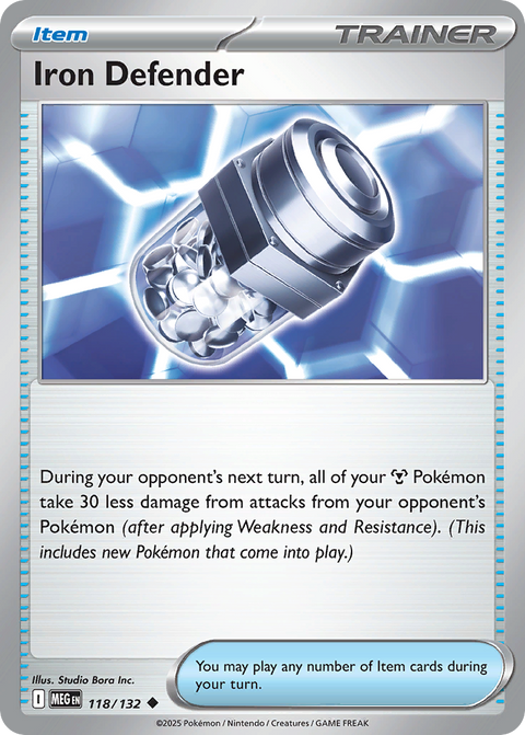 Iron Defender 118 Mega Evolution Pokémon card