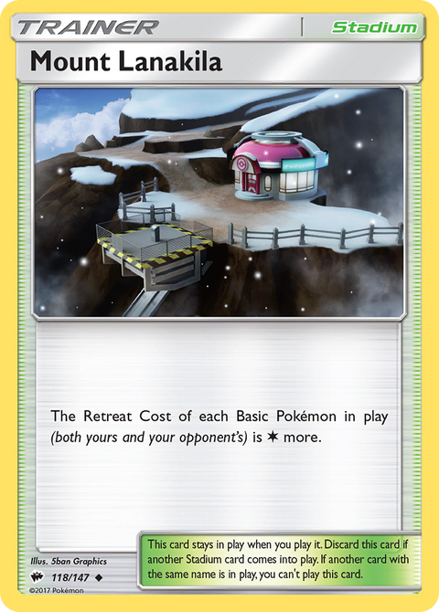 Mount Lanakila 118 Burning Shadows Pokémon card