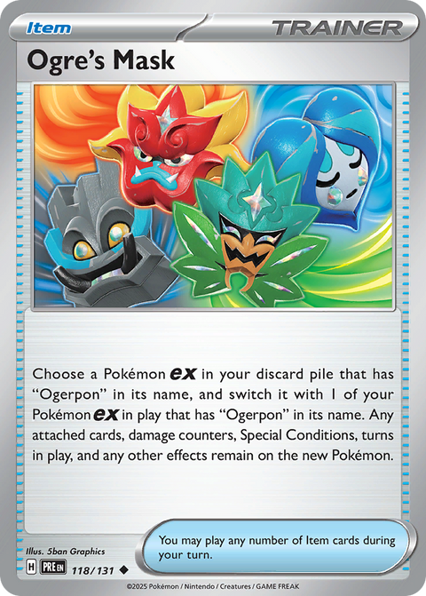 Ogre's Mask 118 Prismatic Evolutions Pokémon card