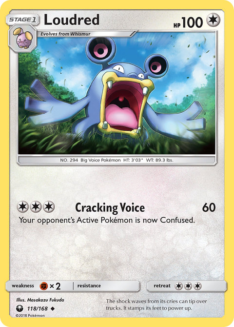 Loudred 118 Celestial Storm Pokémon card