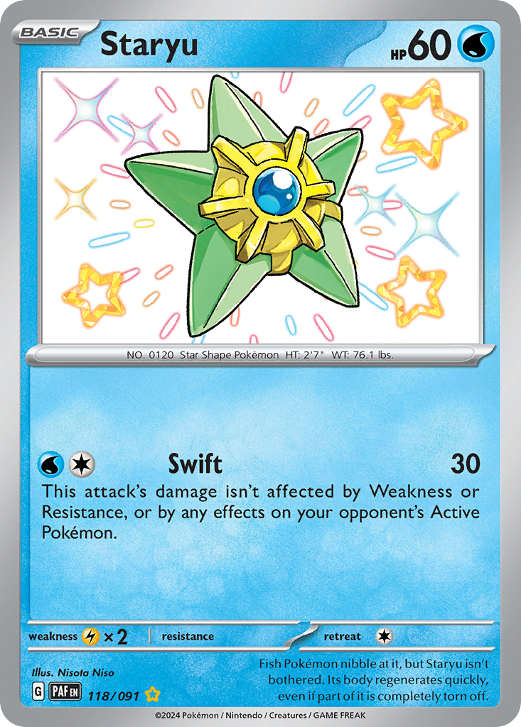 Staryu 118 Paldean Fates Pokémon card