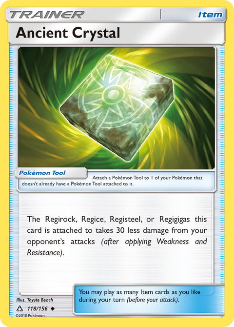 Ancient Crystal 118 Ultra Prism Pokémon card