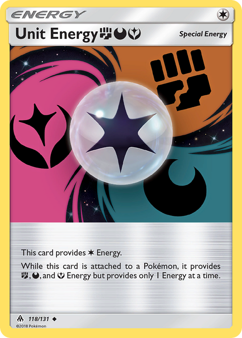 Unit Energy FightingDarknessFairy 118 Forbidden Light Pokémon card
