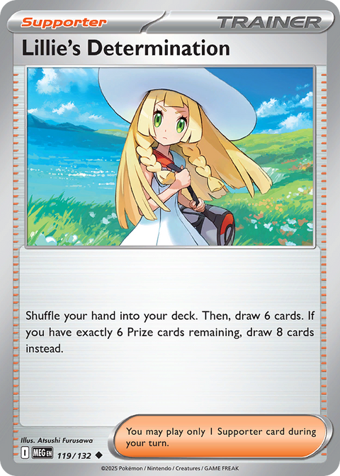 Lillie's Determination 119 Mega Evolution Pokémon card