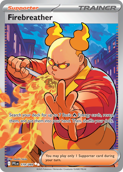 Firebreather 119 Phantasmal Flames Pokémon card