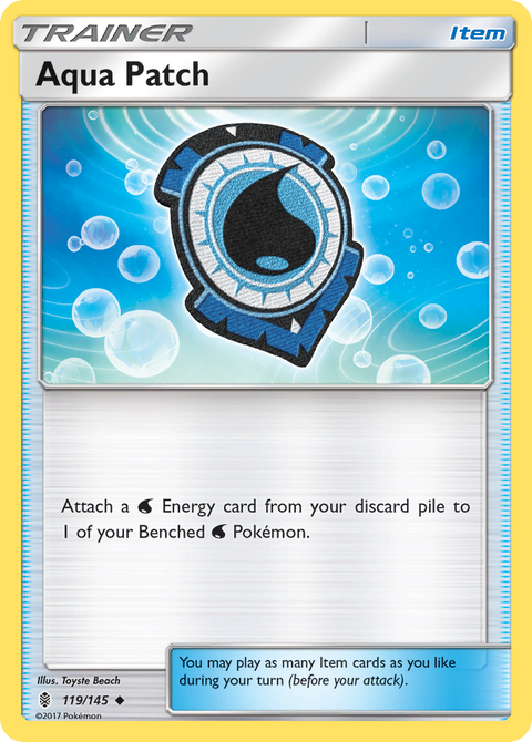 Aqua Patch 119 Guardians Rising Pokémon card