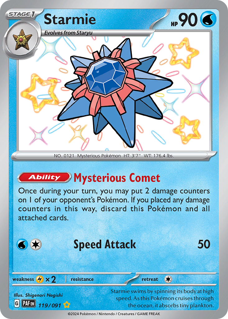 Starmie 119 Paldean Fates Pokémon card