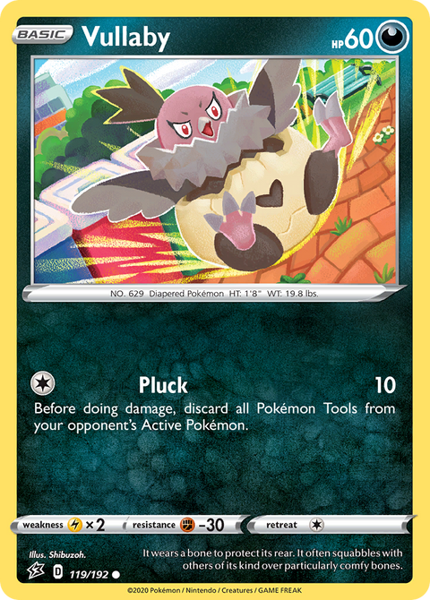 Vullaby 119 Rebel Clash Pokémon card