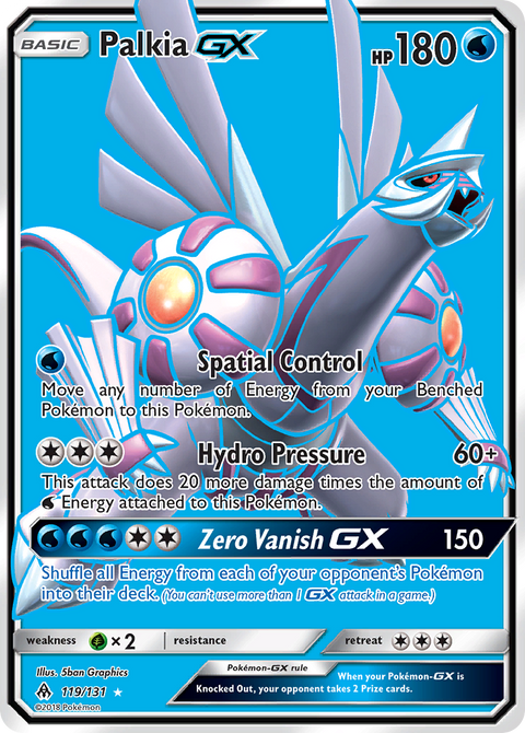 Palkia-GX 119 Forbidden Light Pokémon card