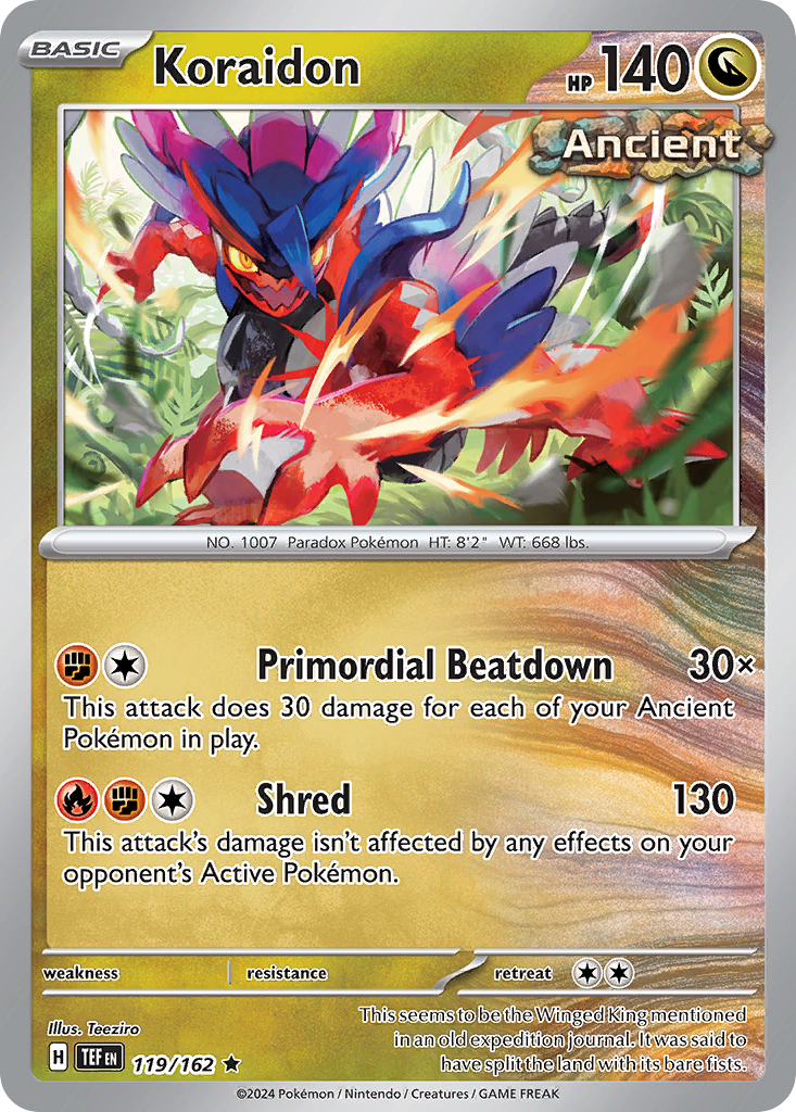 Koraidon 119 Temporal Forces Pokémon card