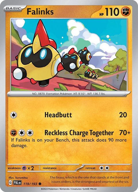 Falinks 119 Paldea Evolved Pokémon card