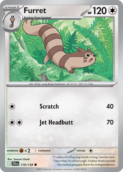 Furret 119 Journey Together Pokémon card