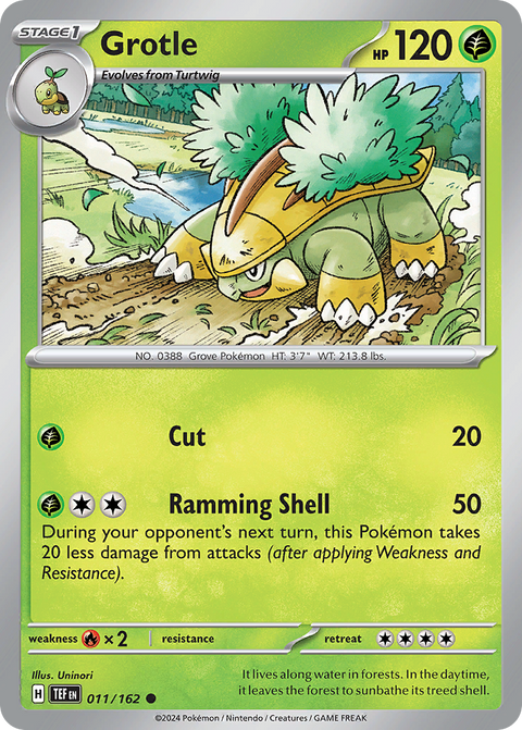 Grotle 11 Temporal Forces Pokémon card