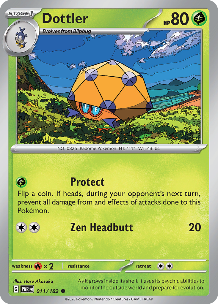 Dottler 11 Paradox Rift Pokémon card