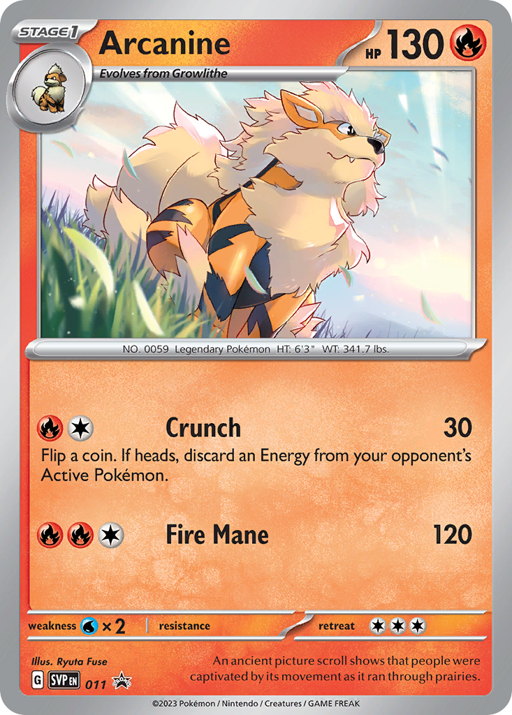 Arcanine 11 Scarlet & Violet Black Star Promos Pokémon card