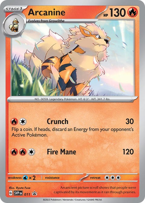 Arcanine 11 Scarlet & Violet Black Star Promos Pokémon card