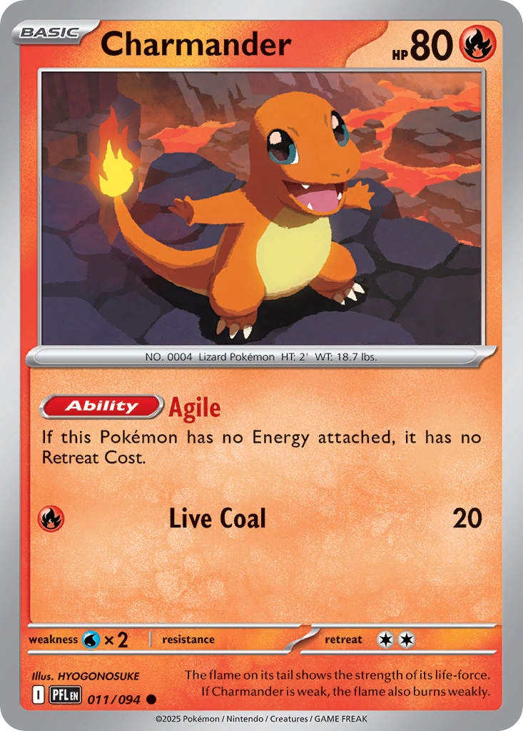 Charmander 11 Phantasmal Flames Pokémon card