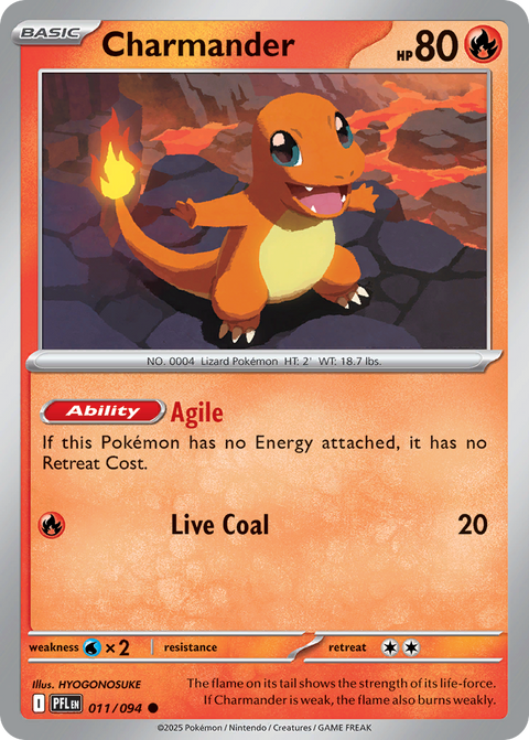 Charmander 11 Phantasmal Flames Pokémon card