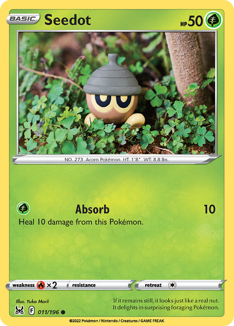 Seedot 11 Lost Origin Pokémon card