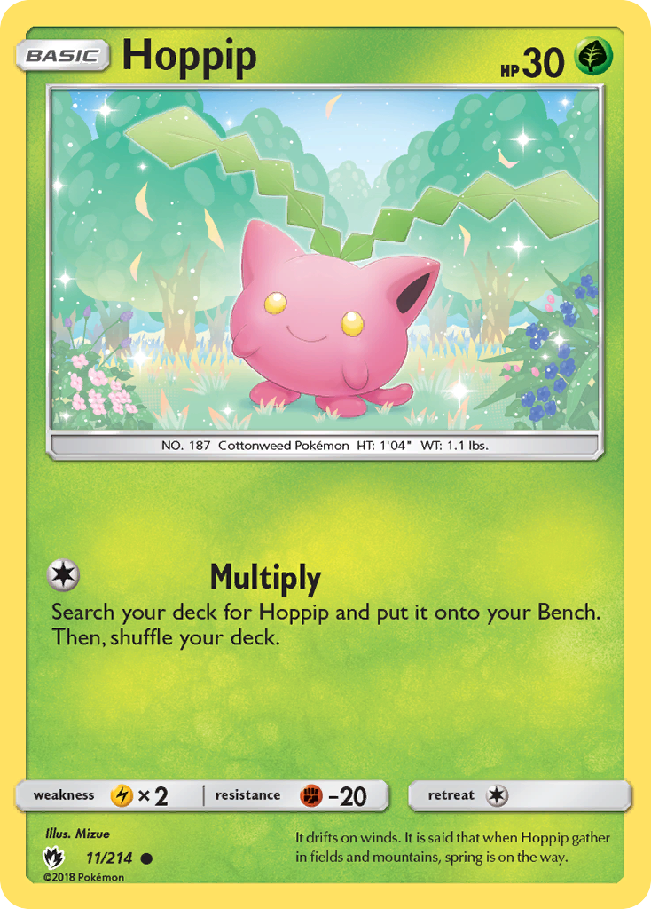 Hoppip 11 Lost Thunder Pokémon card