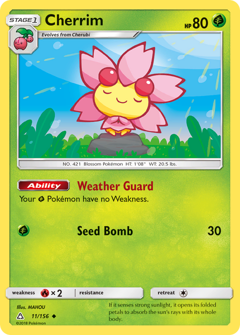 Cherrim 11 Ultra Prism Pokémon card