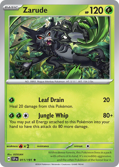 Zarude 11 Surging Sparks Pokémon card