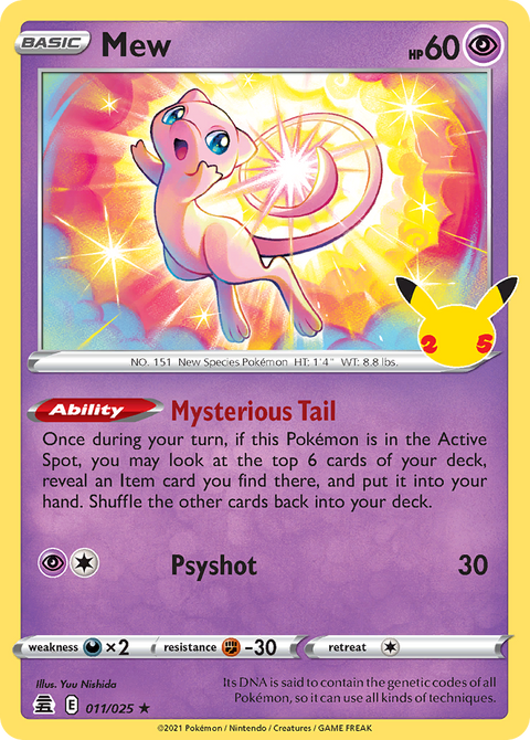 Mew 11 Celebrations Pokémon card