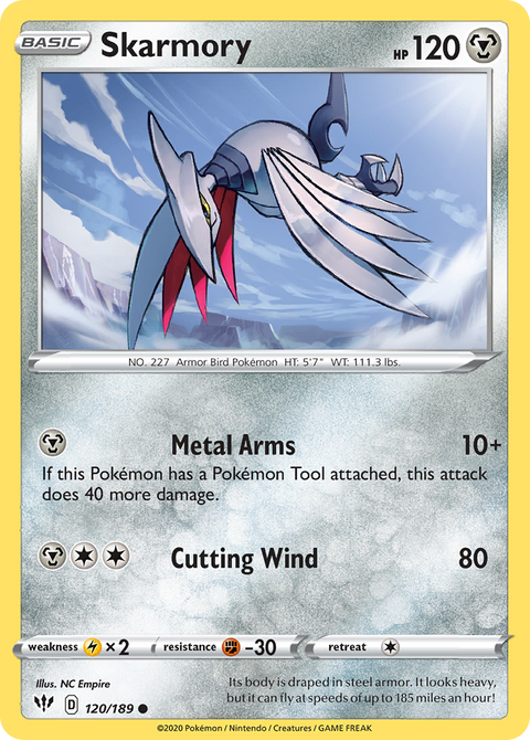 Skarmory 120 Darkness Ablaze Pokémon card