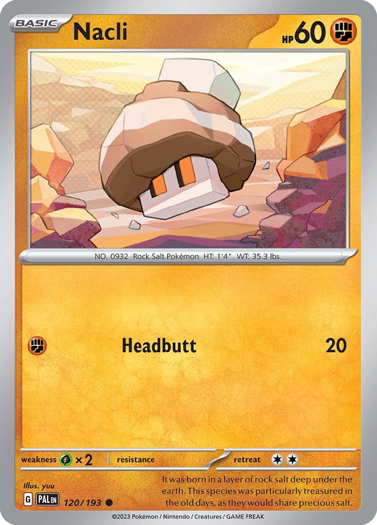 Nacli 120 Paldea Evolved Pokémon card