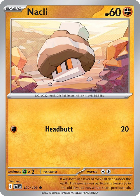 Nacli 120 Paldea Evolved Pokémon card