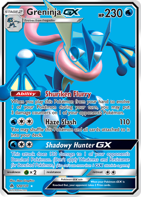 Greninja-GX 120 Forbidden Light Pokémon card