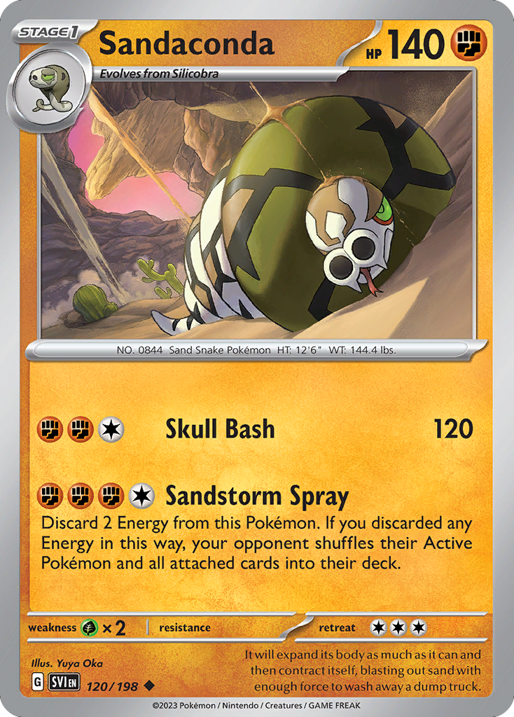 Sandaconda 120 Scarlet & Violet Pokémon card