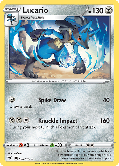 Lucario 120 Vivid Voltage Pokémon card