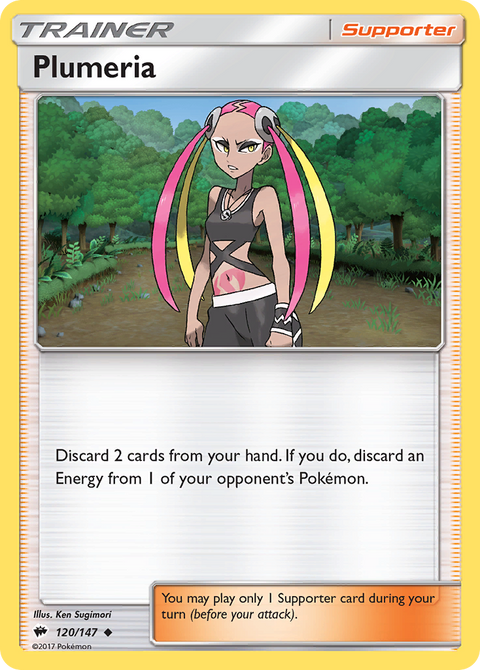 Plumeria 120 Burning Shadows Pokémon card