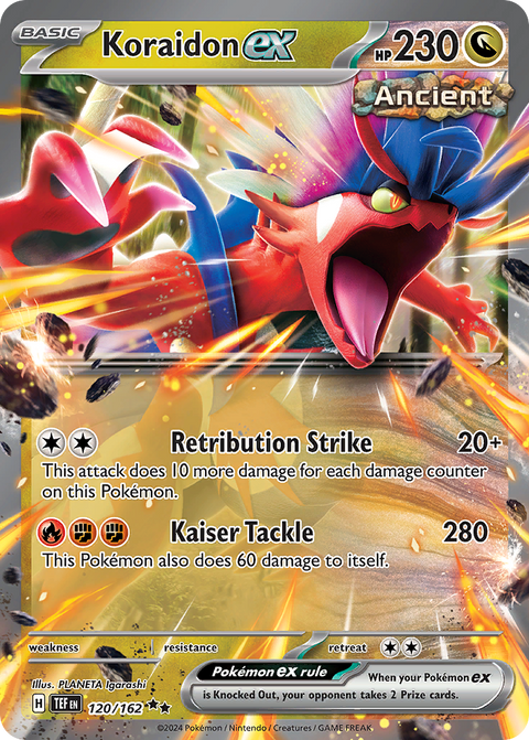 Koraidon ex 120 Temporal Forces Pokémon card
