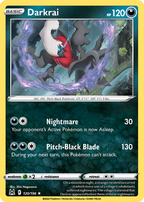 Darkrai 120 Lost Origin Pokémon card