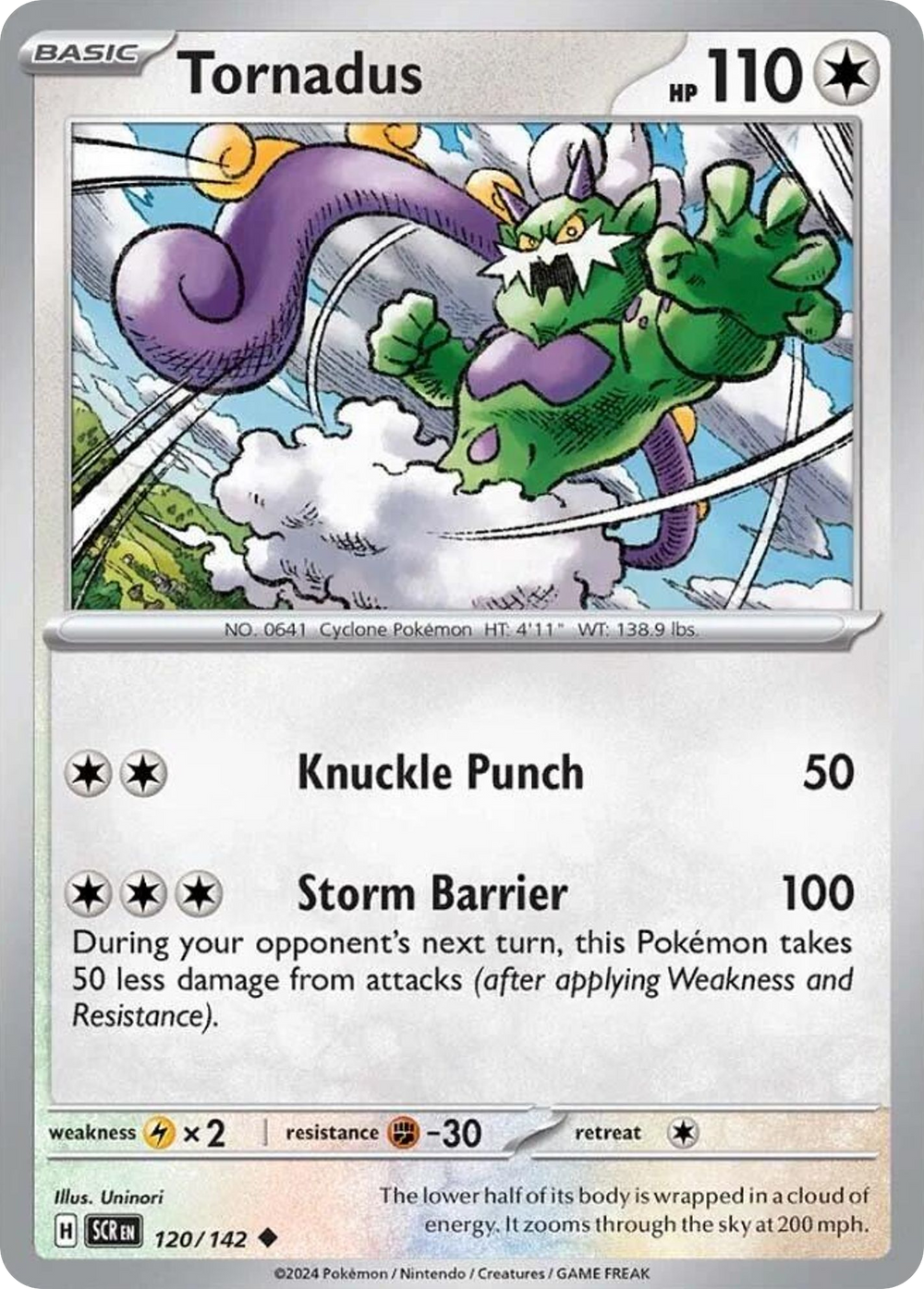 Tornadus 120 Stellar Crown Pokémon card