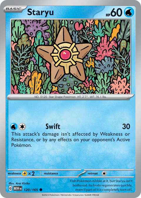 Staryu 120 151 Pokémon card