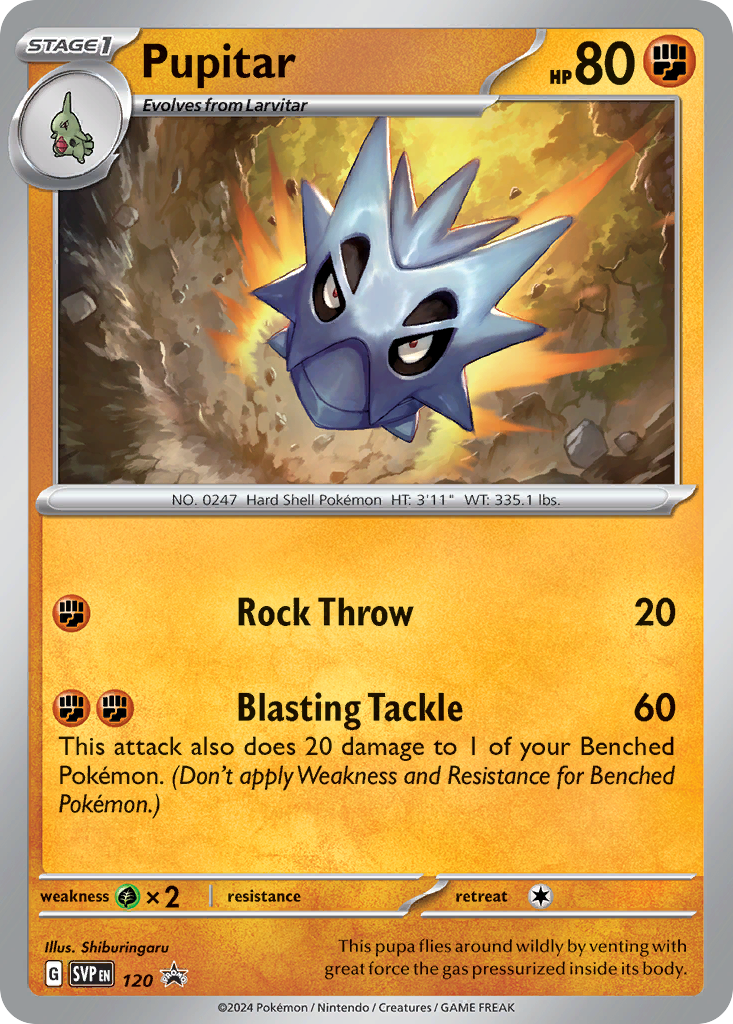 Pupitar 120 Scarlet & Violet Black Star Promos Pokémon card