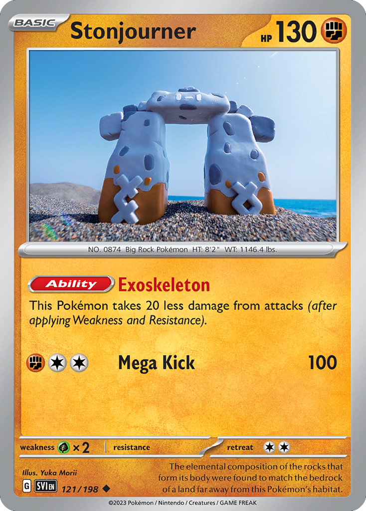 Stonjourner 121 Scarlet & Violet Pokémon card