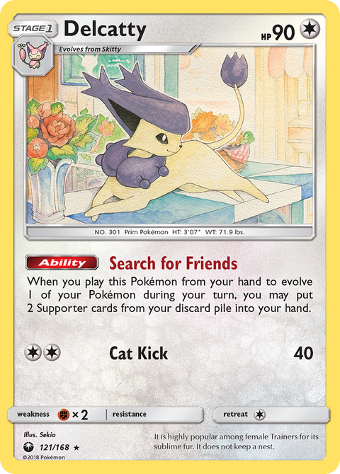 Delcatty 121 Celestial Storm Pokémon card