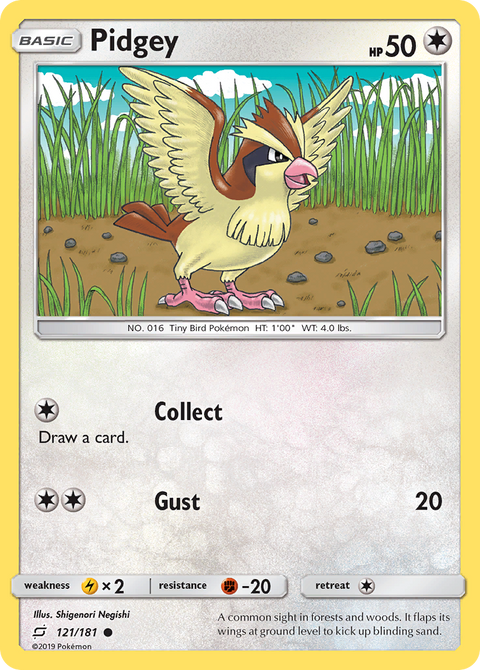 Pidgey 121 Team Up Pokémon card