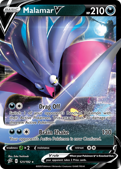 Malamar V 121 Rebel Clash Pokémon card