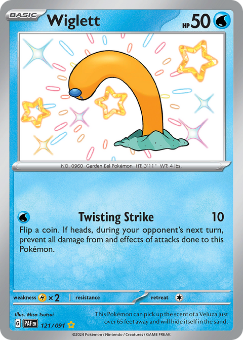 Wiglett 121 Paldean Fates Pokémon card